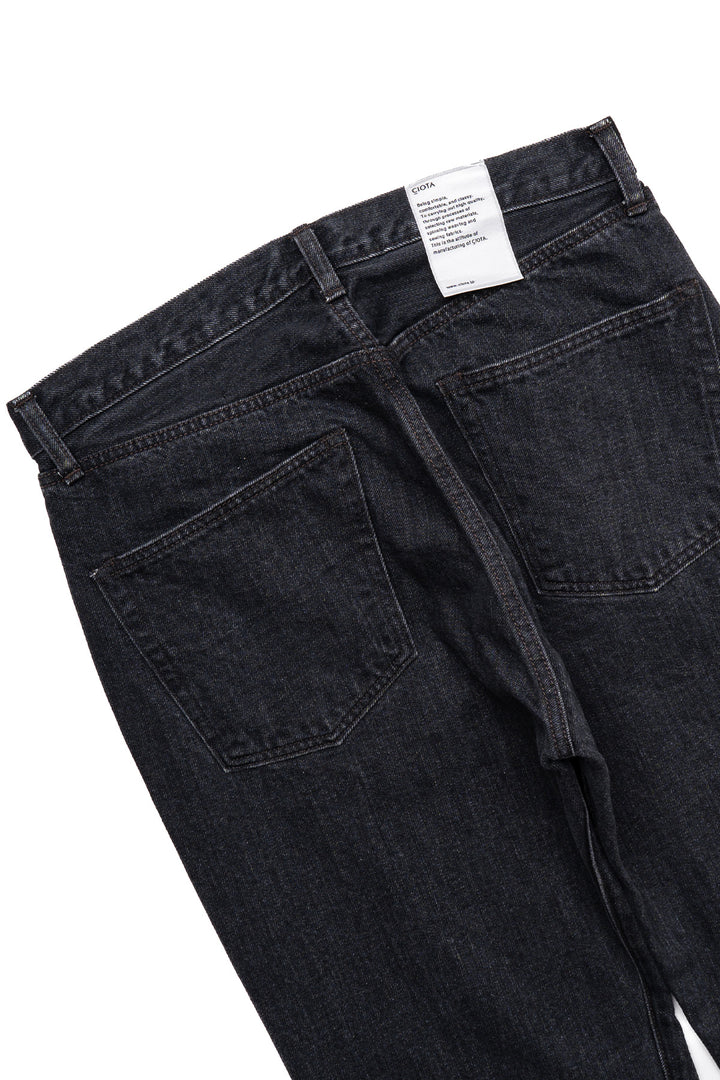 Straight 5 Pocket Pants - Medium Black