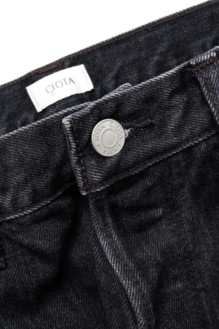 Straight 5 Pocket Pants - Medium Black