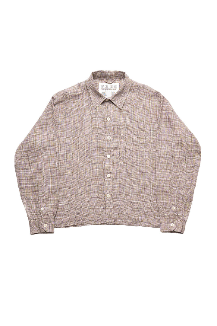 Priority Shirt - Brown Linen Check