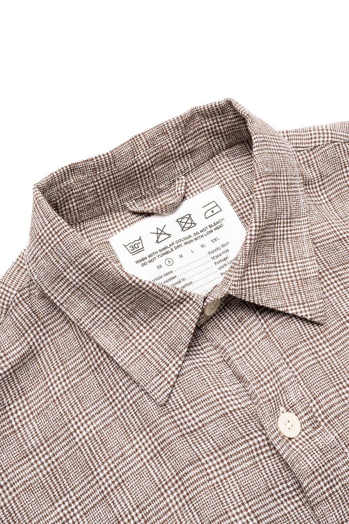 Priority Shirt - Brown Linen Check