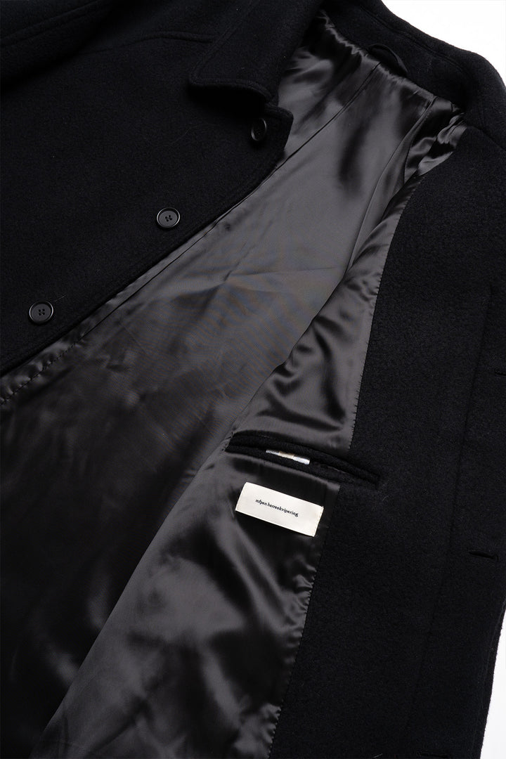 Accession Coat - Black Recycled Wool