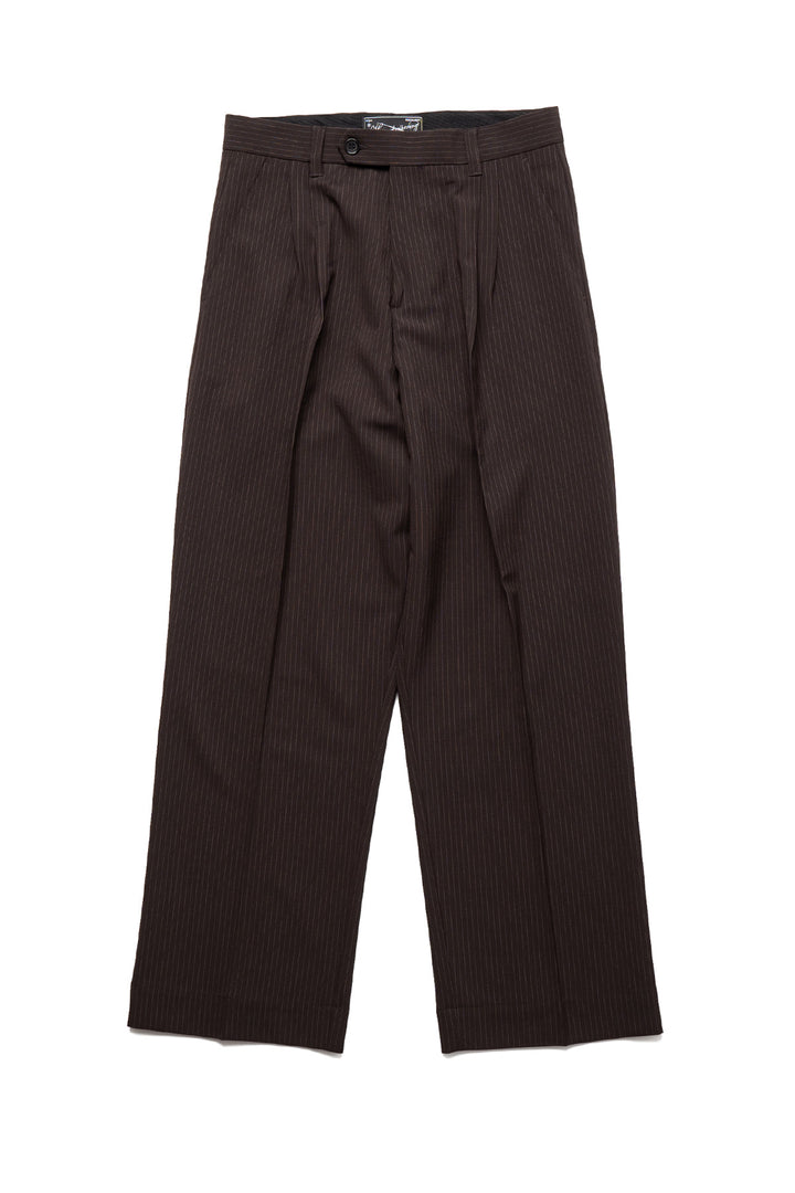 Classic Trousers - Brown Pinstripe