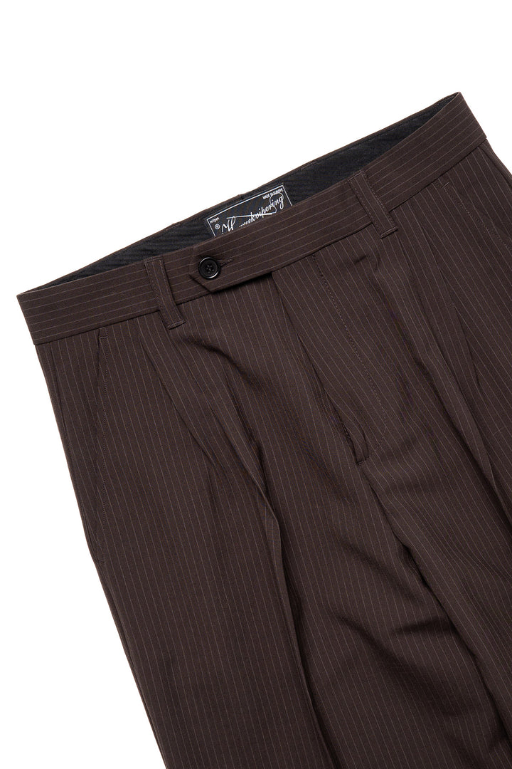 Classic Trousers - Brown Pinstripe