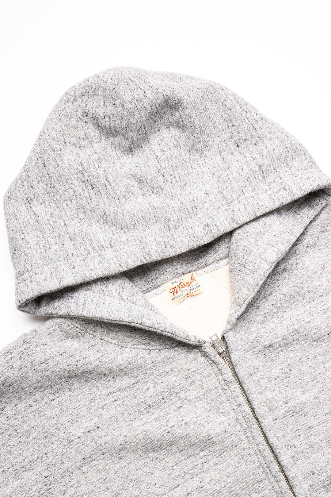 Set-in Zip Sweat Parka Thermal Lining Sweater - Heather Gray