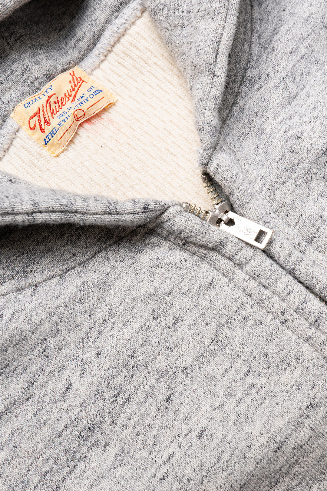 Set-in Zip Sweat Parka Thermal Lining Sweater - Heather Gray