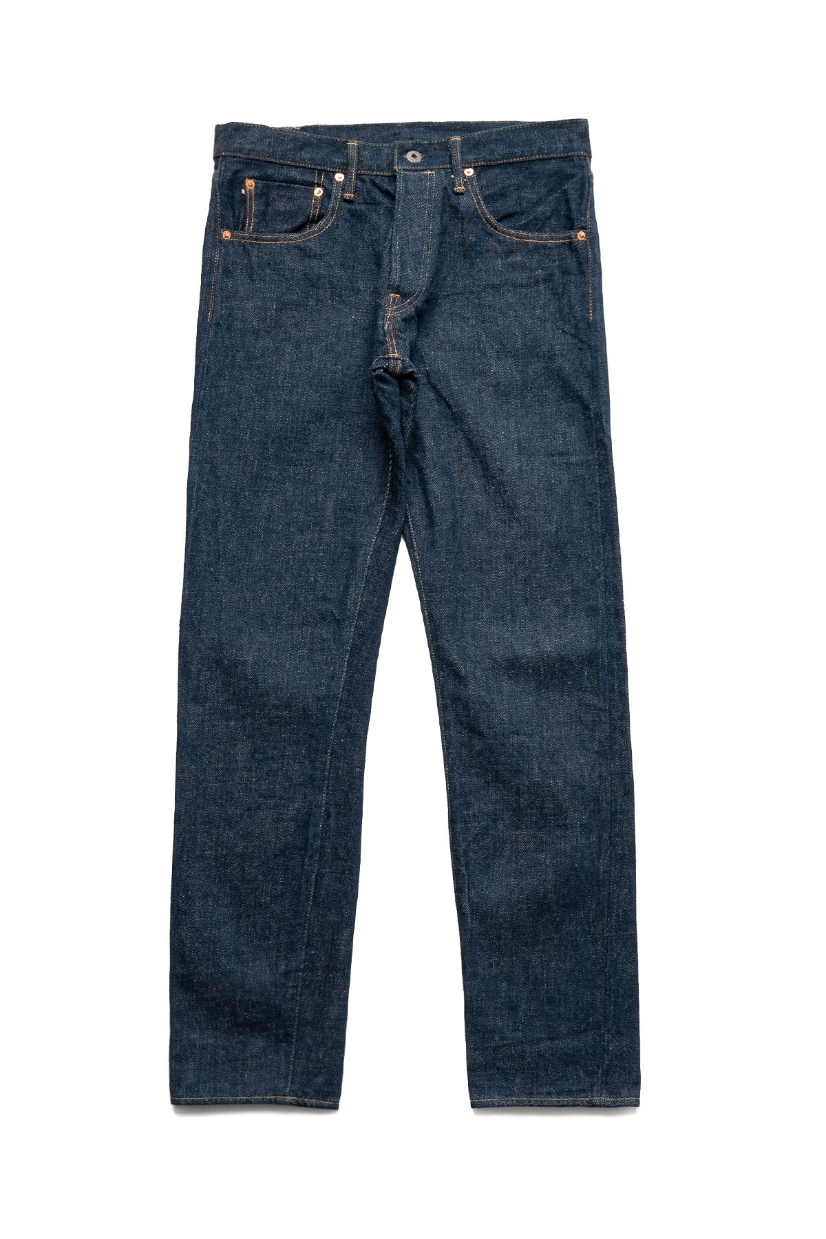 【GRAVER】21FW★ Sunshine Flower Smile Slim Tapered Denim ONI-544ZR 20oz Stylish Tapered Secret Denim – Blue in Green