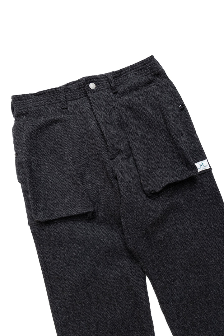 Digs Crew Pants 4/5 Herringbone Blanket - Charcoal