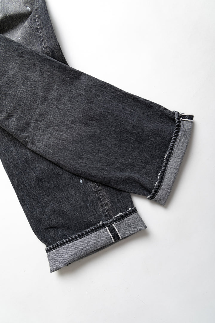 0105BKHW Black Denim Dartford Wide