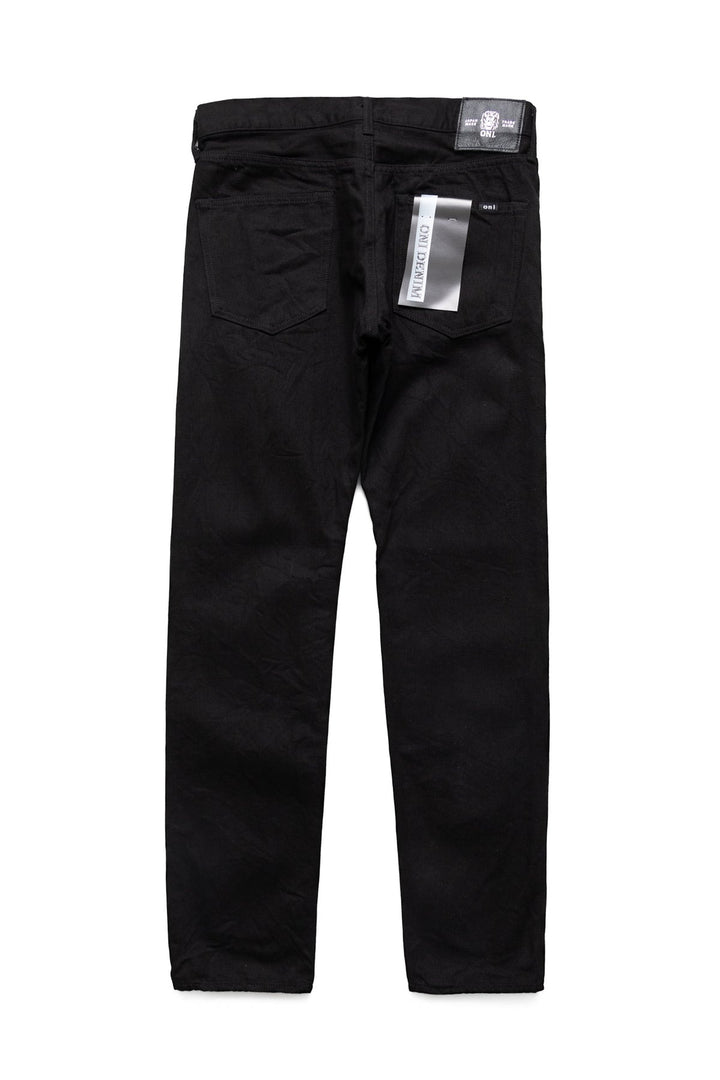 642-13BK 13oz Jet Black Denim Relax Tapered