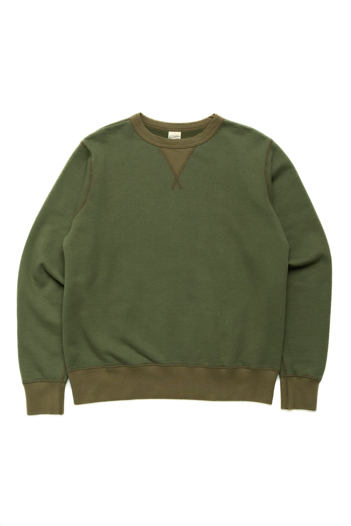 Set-In Crew Neck Sweatshirt - Olive