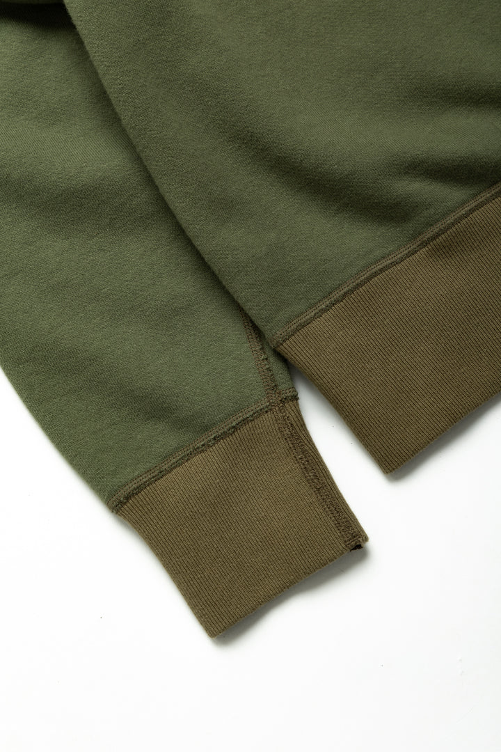 Set-In Crew Neck Sweatshirt - Olive