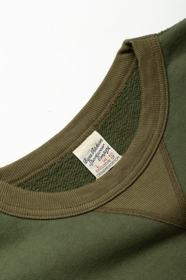 Set-In Crew Neck Sweatshirt - Olive