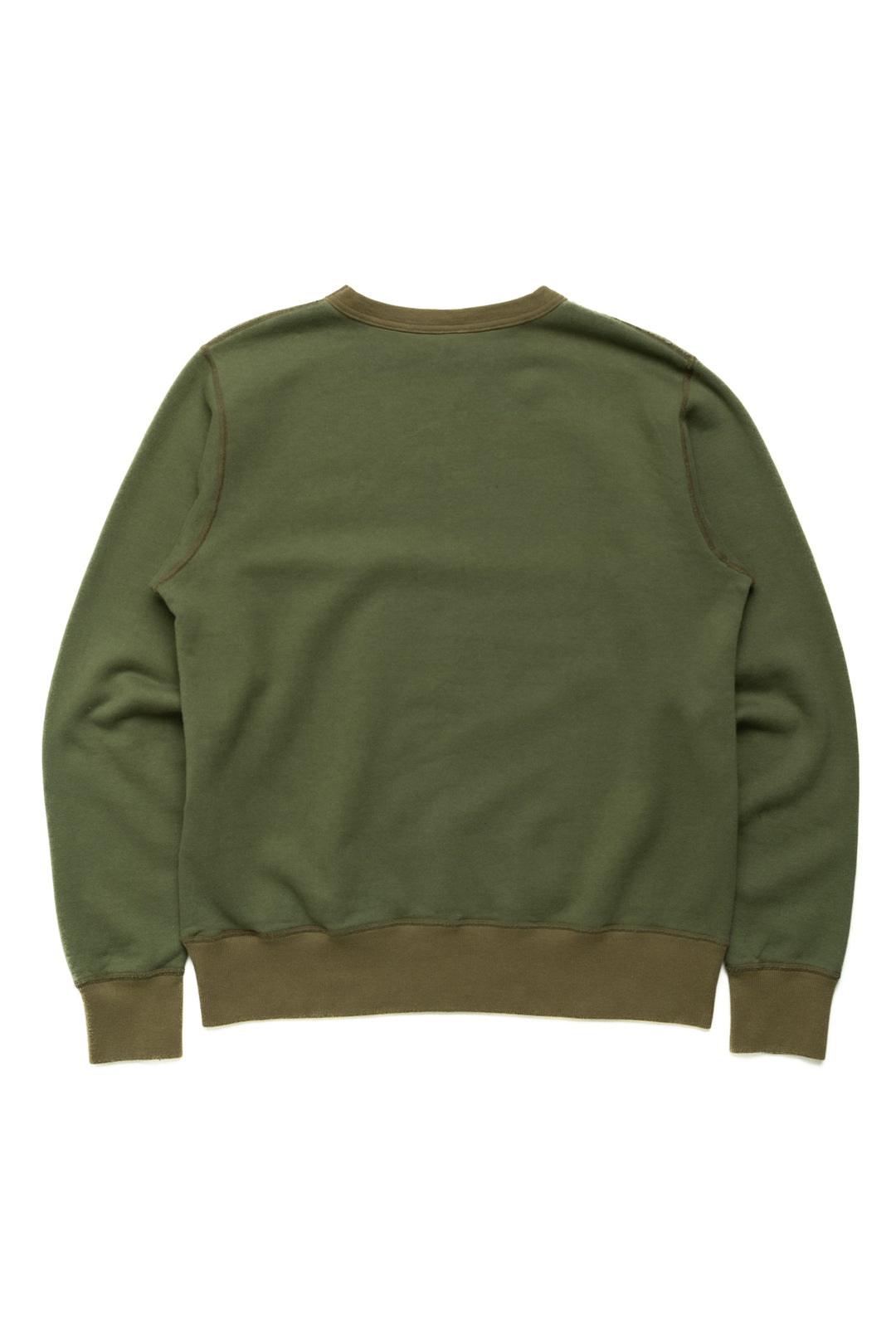 Set-In Crew Neck Sweatshirt - Olive