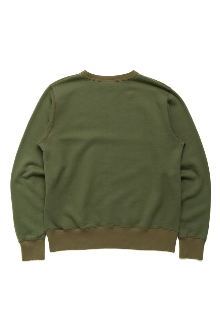 Set-In Crew Neck Sweatshirt - Olive