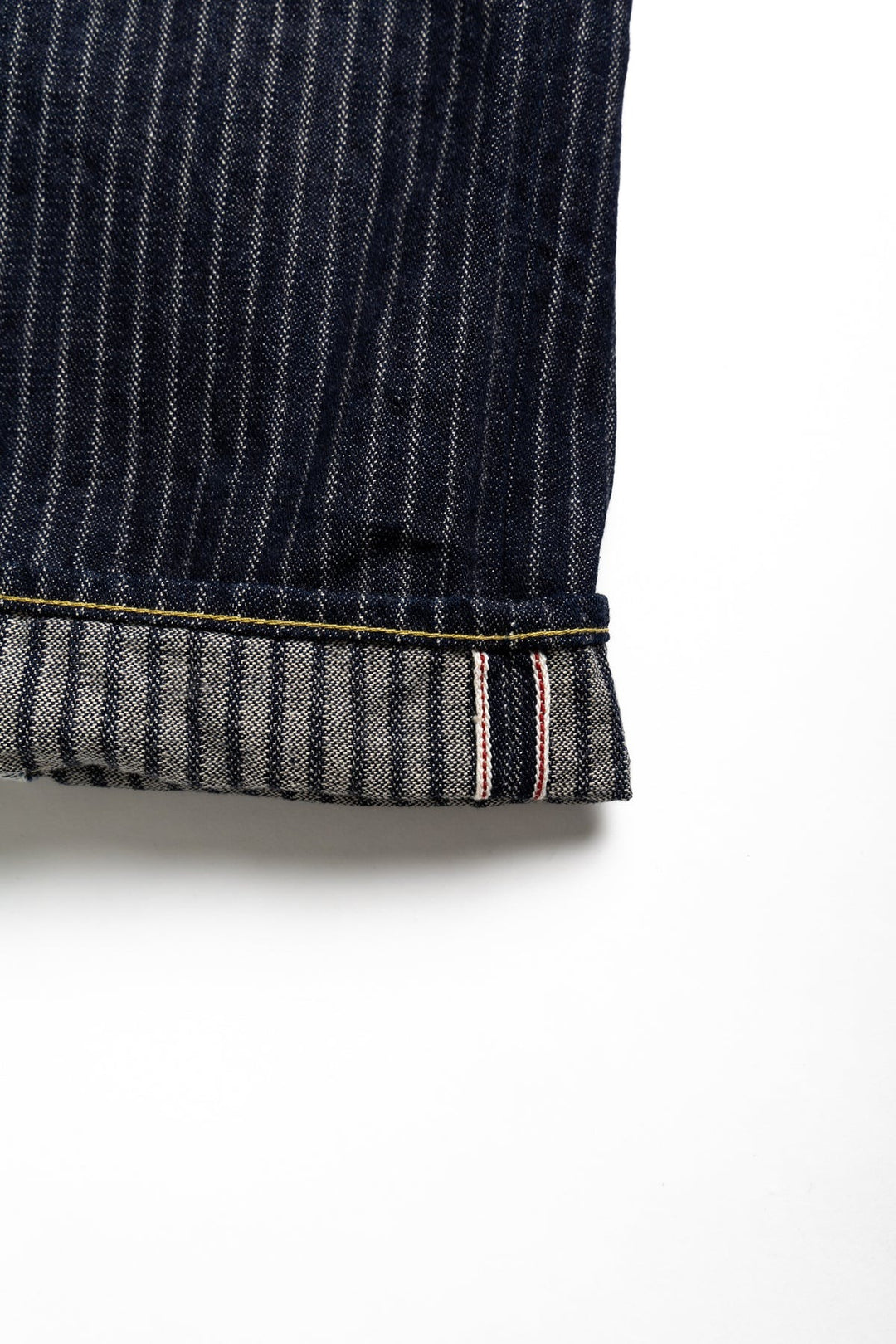 ONI-022-HJS Relax Straight Drop Needle Stitching Jacquard Striped Denim