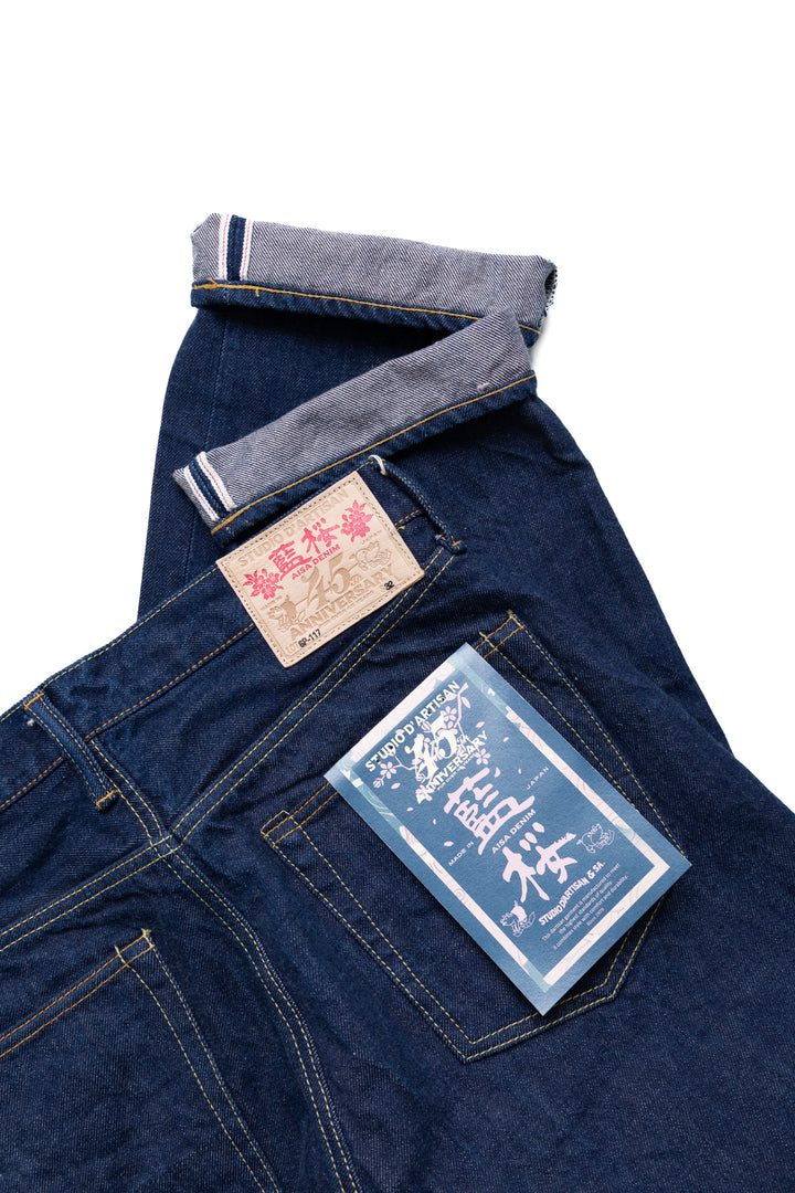 SP-117S 45th Anniversary 15oz "Ai-Sa" Cherry Blossom Denim - Regular Tapered Fit