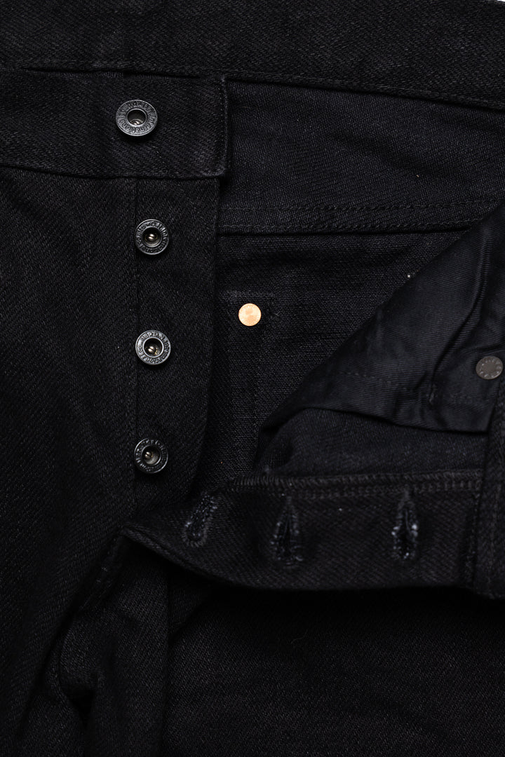 622ZR-BKBK 20oz Relax Tapered Secret Denim - Black x Black