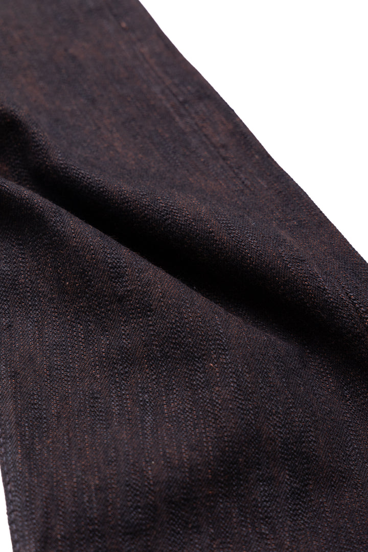 PER-EX-019-BK 15oz Extra Slub Denim Relaxed Tapered - Black x Persimmon