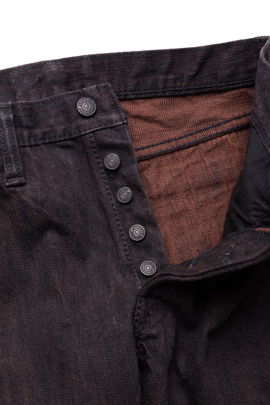 PER-EX-019-BK 15oz Extra Slub Denim Relaxed Tapered - Black x Persimmon
