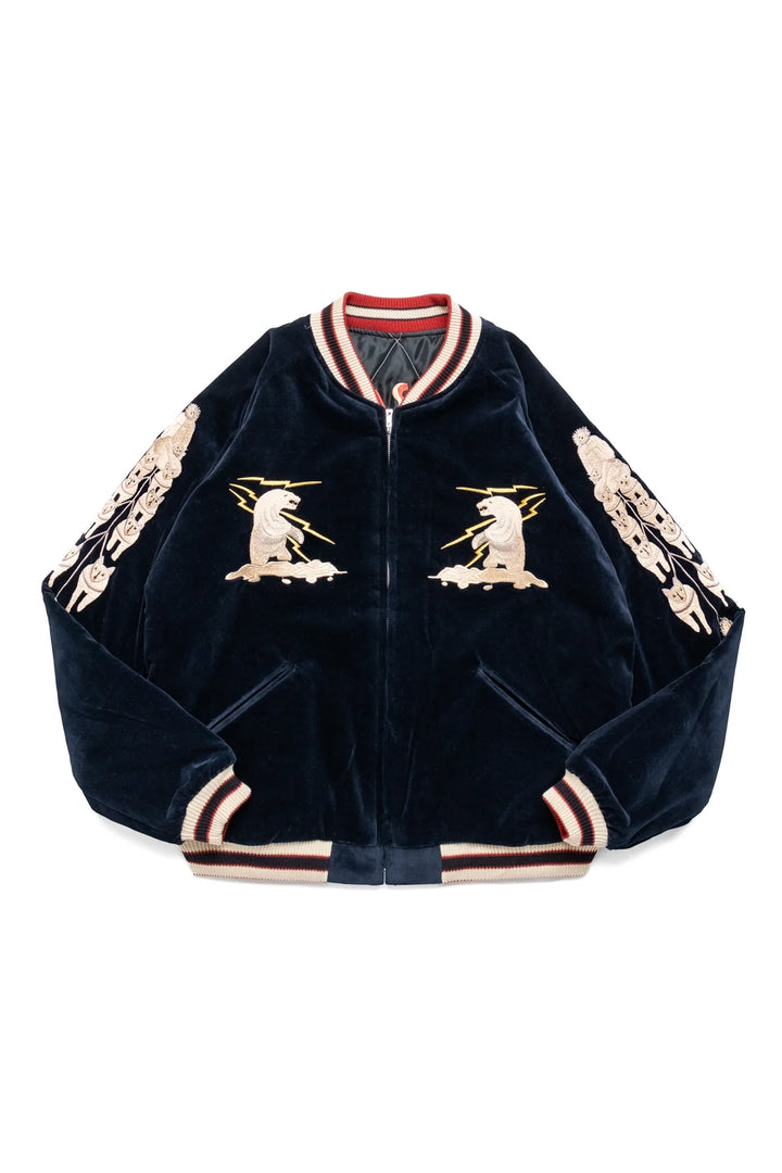 Velveteen Suka Jacket “MOUNTAIN GOAT” × “ALASKAN FLAG”