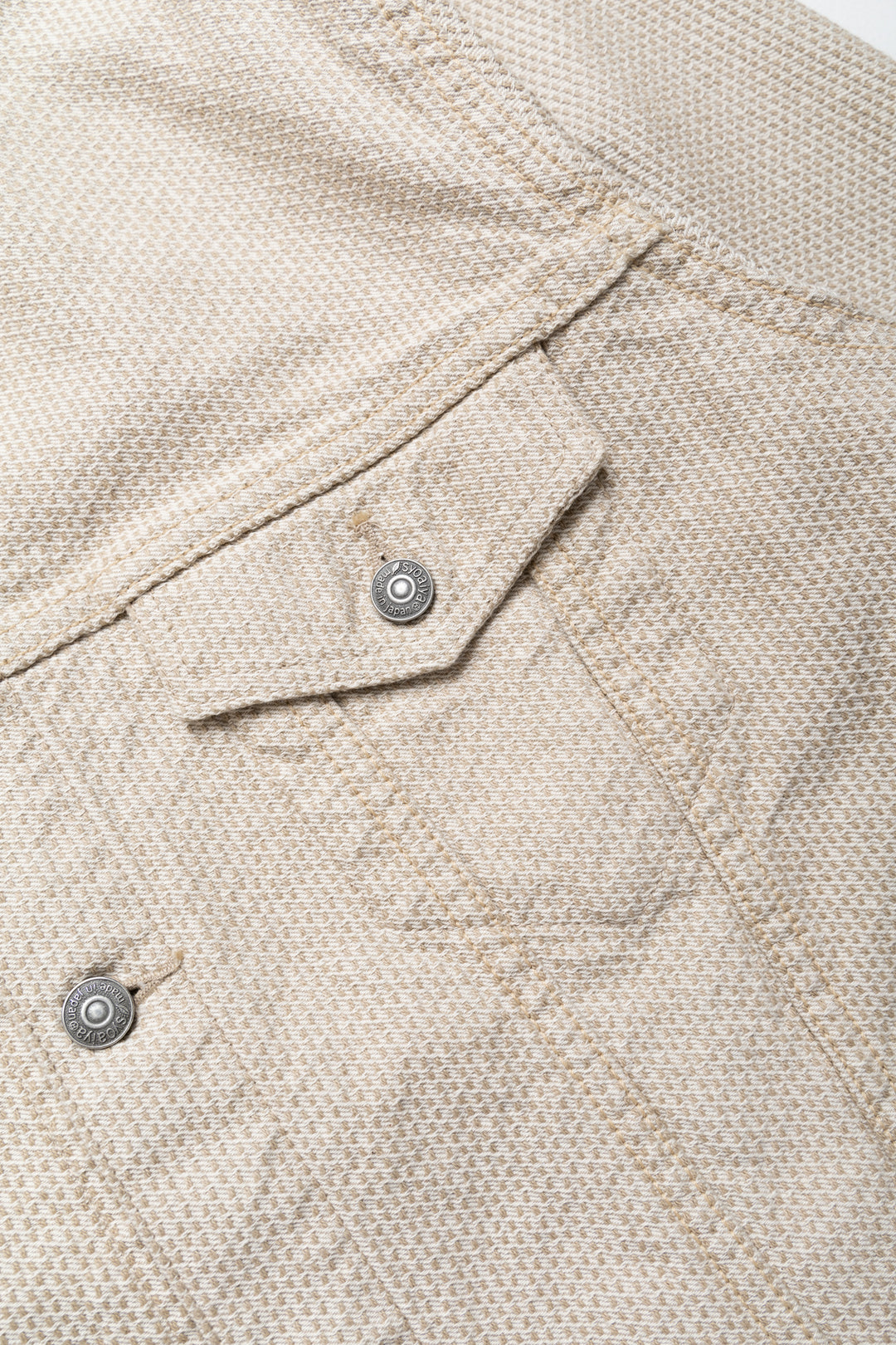 Sashiko Type 3 Jacket - Ivory x Beige