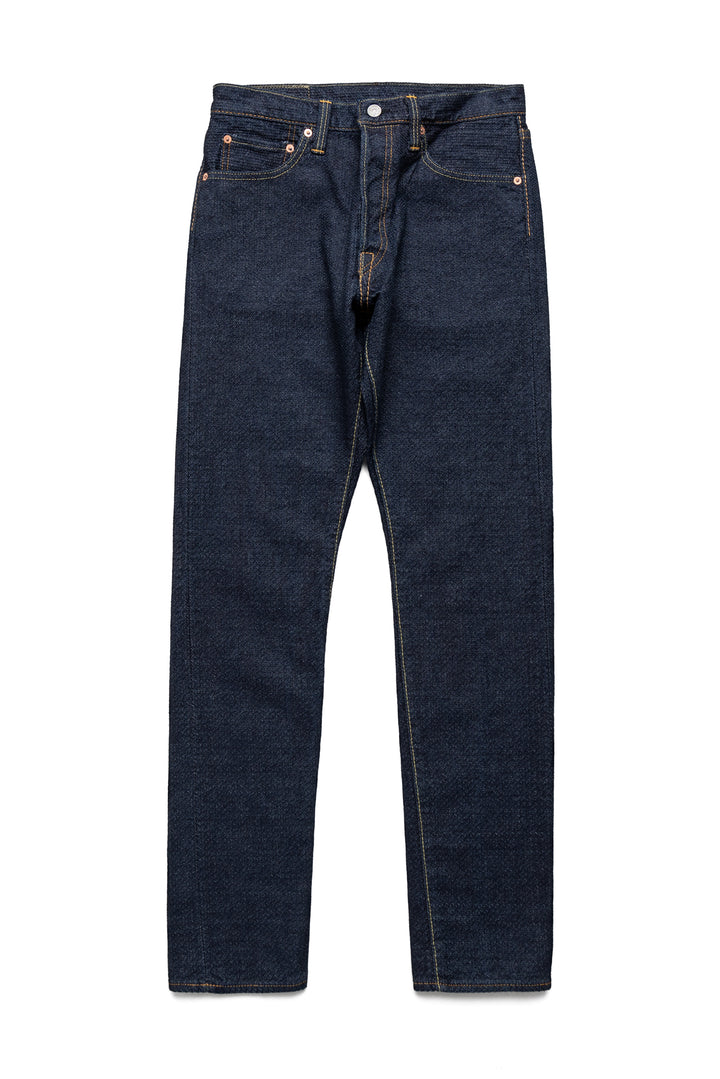 1170-2-ID Sashiko 5P Pants Relax Tapered - Indigo x Indigo