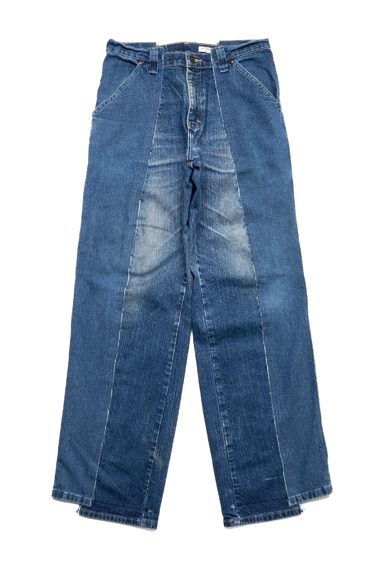 ◆SATUR◆ W Denver banding half pants blue stripe SA242WPT10 Pants – Blue in Green Denver