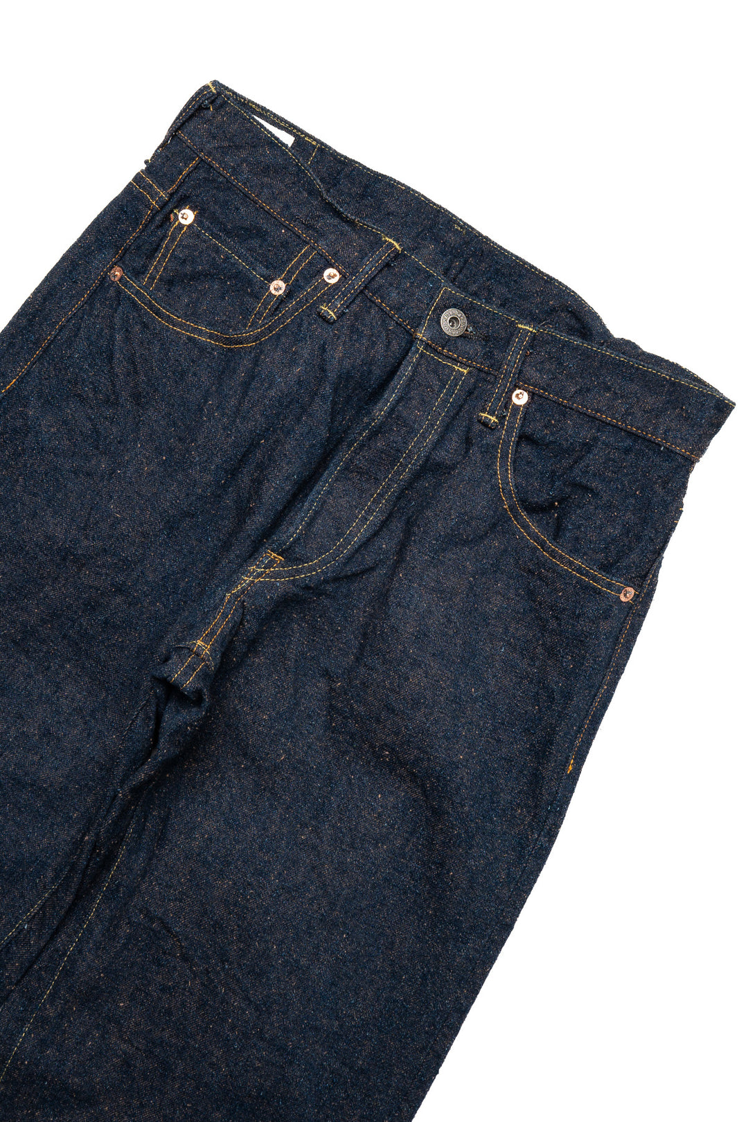 200-CCD-MOCA 15oz Crushed Concrete Denim Wide Straight - Indigo x Moca