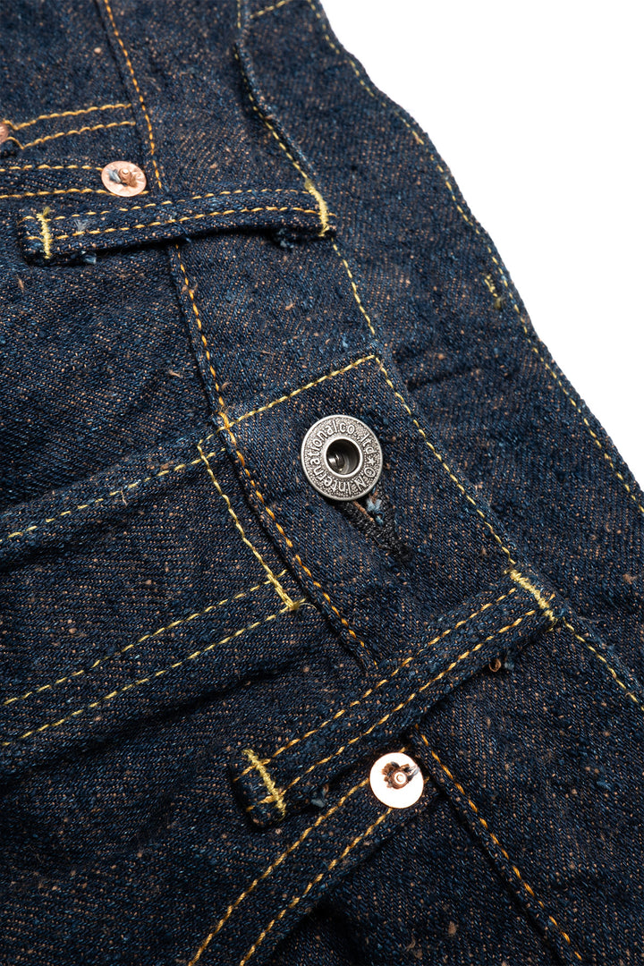 200-CCD-MOCA 15oz Crushed Concrete Denim Wide Straight - Indigo x Moca