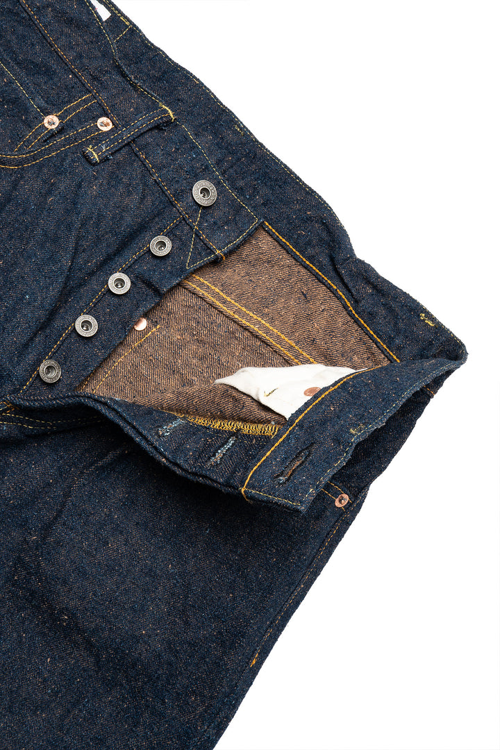 200-CCD-MOCA 15oz Crushed Concrete Denim Wide Straight - Indigo x Moca