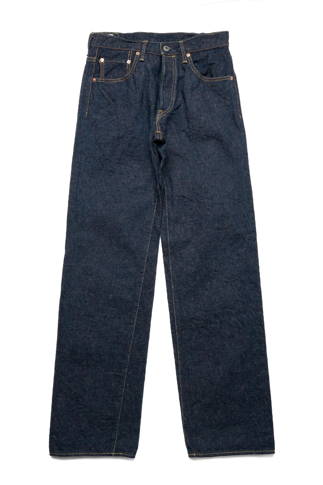 200-CCD-MOCA 15oz Crushed Concrete Denim Wide Straight - Indigo x Moca