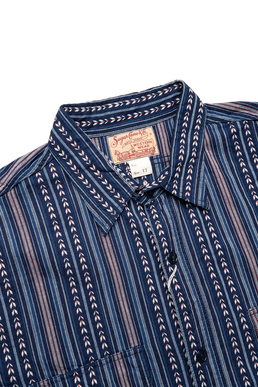 Native American Indigo Stripe Work Shirt