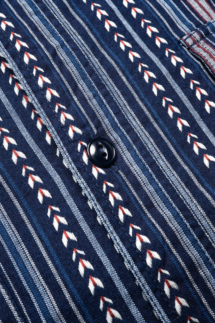 Native American Indigo Stripe Work Shirt